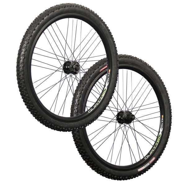 Fahrrad Laufradsatz 26 Zoll MTB Shimano Disc Set mit Bereifung schwarz