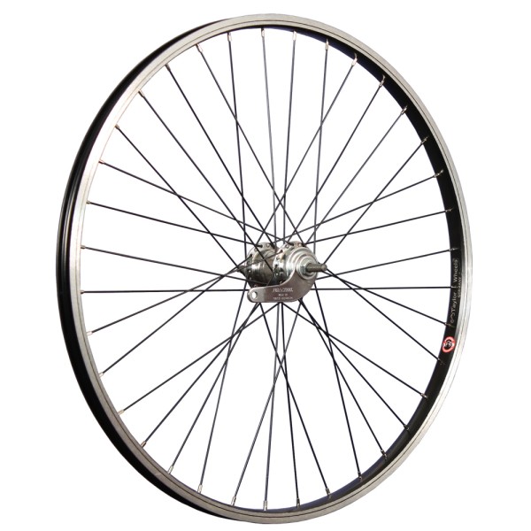 fietswiel 26 inch achterwiel terugtrap roestvrij staal 559-21 zwart/zilver
