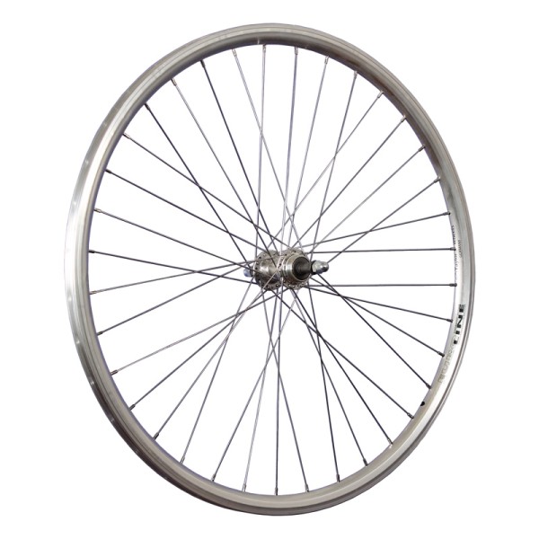 fietswiel 28 inch achterwiel Euroline roestvrij staal 622-19 zilver