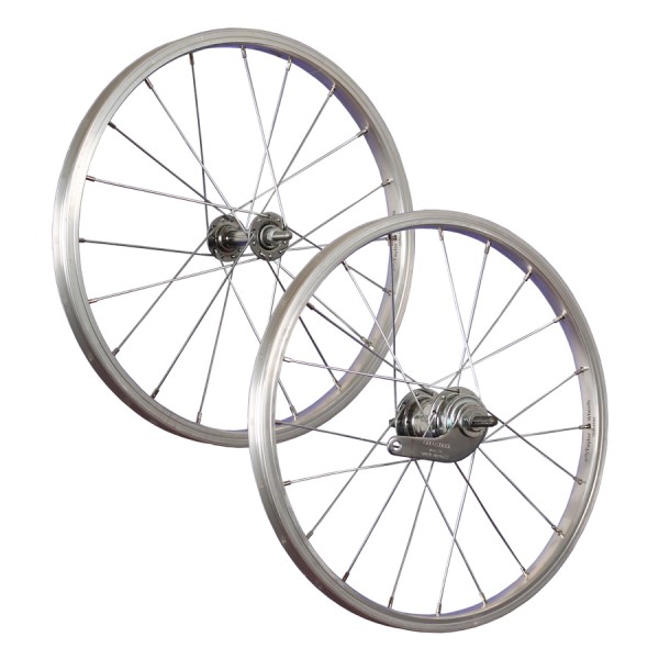 fietswiel 18 inch wielenset terugrap roestvrij staal 355-19 zilver