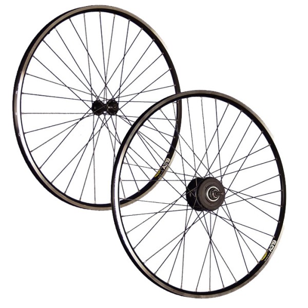 fietswielen 28 inch wielenset Shimano Deore XT/Alfine 8speed zwart