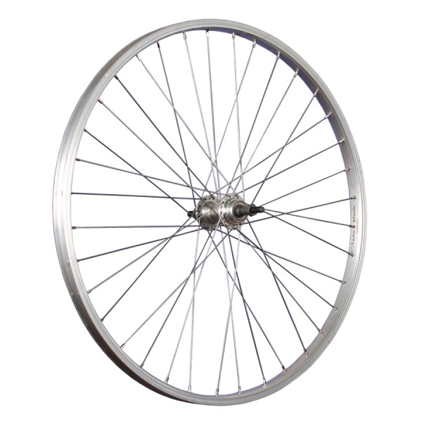 fietswiel 26 inch achterwiel cassette 559-21 roestvrij staal zilver