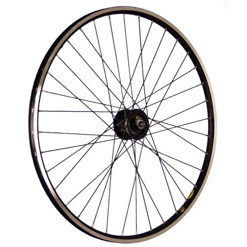 fietswiel 28 inch voorwiel Alfine Sport Naafdynamo DHS501 zwart
