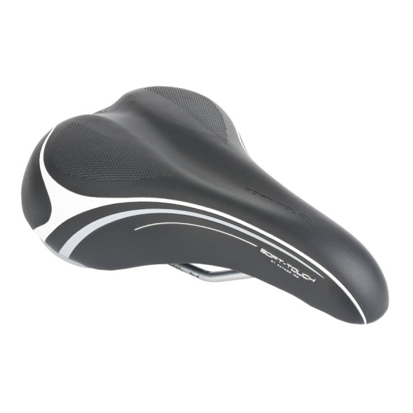 Fietszadel ASD-Soft Touch Anatomisch Comfort Saddle Unisex Black