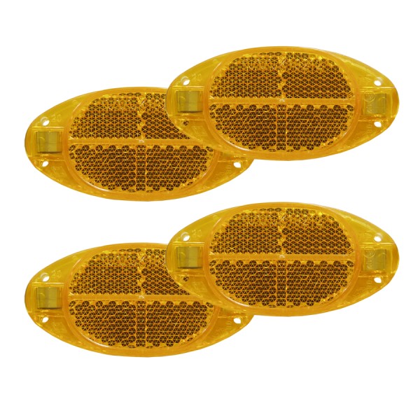Fiets Spaak Reflector Warning Light Wheel RIM Reflective Yellow 4 Parts / Set