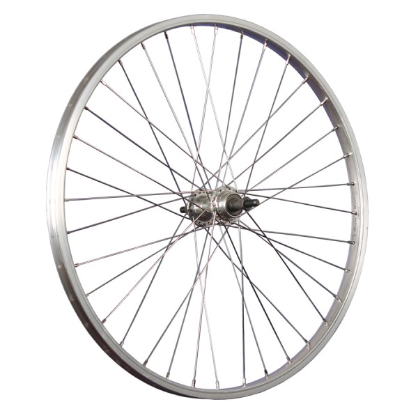 fietswiel 24 inch achterwiel voor schroefkrans 507-19 zilver