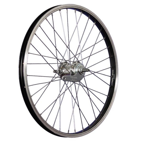 fietswiel 20 inch achterwiel terugtrap 406-19 zwart/zilver