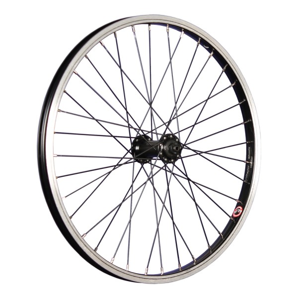 fietswiel 20 inch voorwiel Shimano Tourney HB-TX500 406-19 zwart