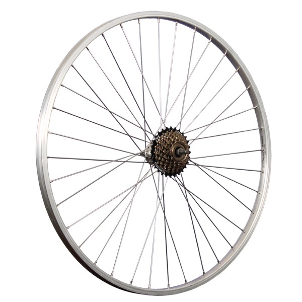 28 inch fiets achterwiel aluminium velg met 7-speed freewheel